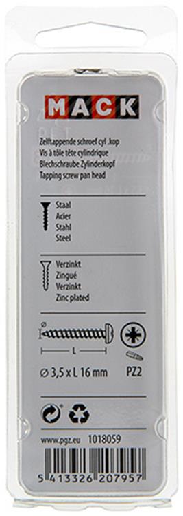 Load image into Gallery viewer, Mack 1018059 - zelftappende schroef cylkop verz. 74 st 3,5 x 16 mm | 10 stuks
