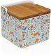 Versa zoutvaatje met deksel keramisch dolomite blommor 12,2 x 11,5 x 12,2 cm