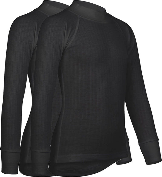 Avento thermoshirt - kinderen - 2-pack - zwart - maat 140