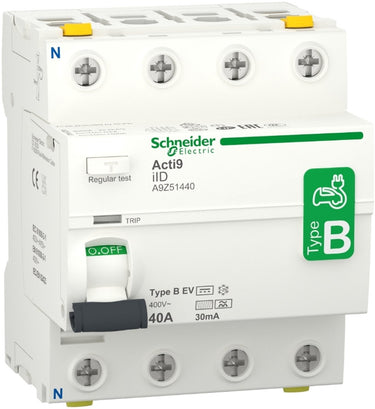 Schneider differentieel 4p 40a 30ma type b-ev - a9z51440