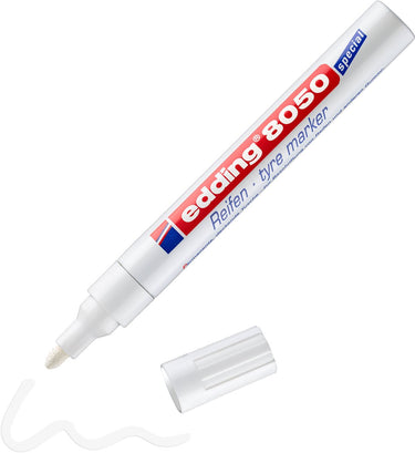 Edding 8050 1 bandenmarker blister - wit - 2-4mm