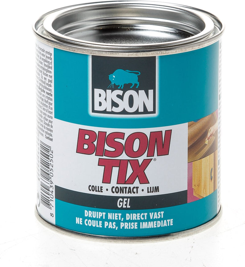 Load image into Gallery viewer, Bison tix® blik 250 ml, gelvormig, super sterk, universeel, contactlijm, waterdichte afwerking, eenvoudig in gebruik, geschikt voor ontelbare reparaties
