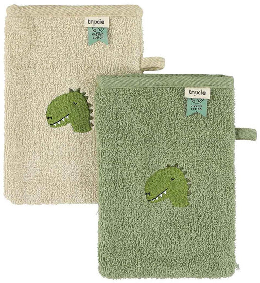 Trixie washandje 2-pack - aura dino