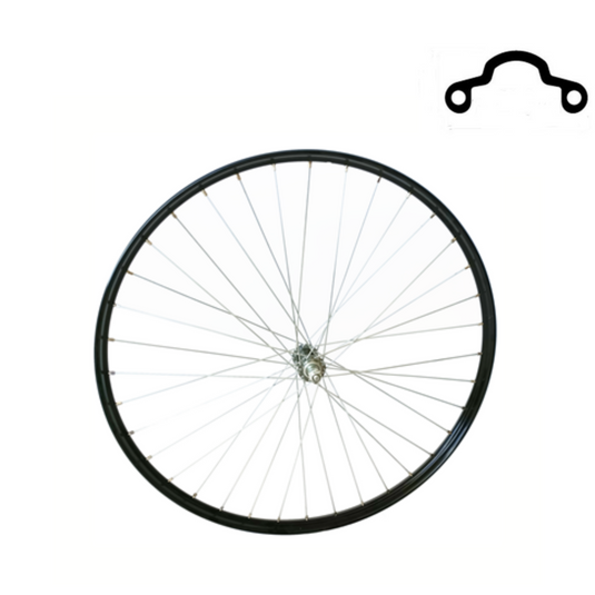 Voorwiel 28x1 1 2 zwart, westwood profiel aluminium velg