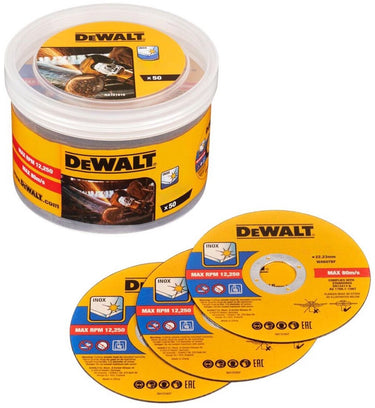 Dewalt toebehoren - set doorslijpschijven voor rvs 125x22,23 mm, 50 stuks dt20598