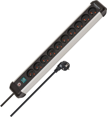 Brennenstuhl premium-alu-line stekkerdoos 10-voudig 3 m h05vv-f 3g1,5 penaarde