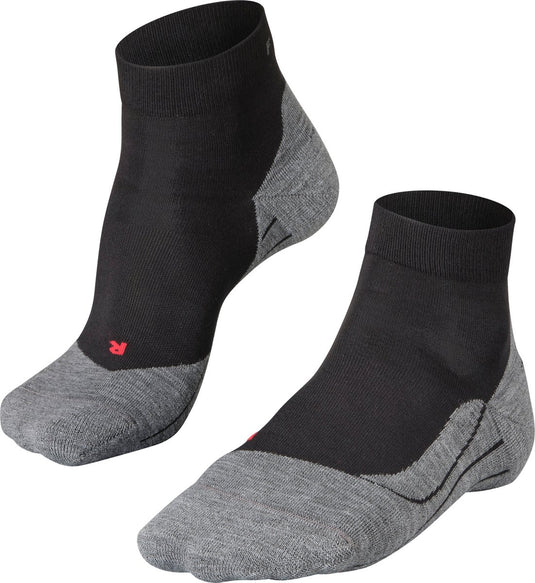 Falke ru4 short anti-blaar katoen functioneel materiaal hardloopsokken heren zwart - maat 39-41