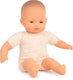 Miniland babypop met stoffen lijfje - aziatisch 32cm - met vanillegeur - waterdicht - 10 maanden
