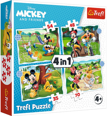 Trefl mickey mouse 4-in-1 puzzel - 207 stukjes - vanaf 3 jaar