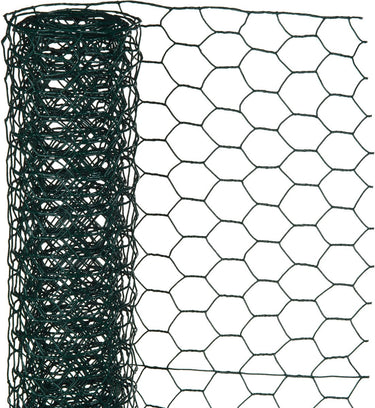 Nature - verzinkt staal gaas - 10 x 0,5m - groen - 13mm mazen