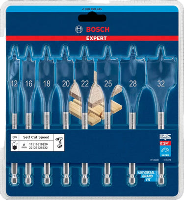 Bosch expert self cut speed boorset - 8-delige houtborenset