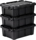 Iris powerbox robuust opbergbox - 12,5l - 100% recycled kunststof - zwart - set van 3