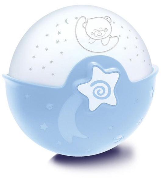 Infantino baby projector nachtlampje blauw met muziek en sterrenhemel.