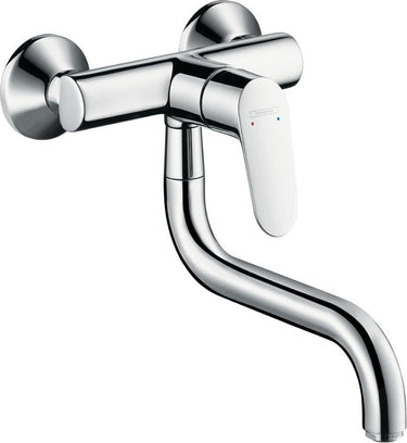 Hansgrohe focus m41 ééngreeps keukenmengkraan wandmontage - chroom - hartafstand 150 mm ± 12 mm