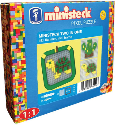 Ministeck mozaïek speelgoed mini frames schildpad cactus kleine doos.