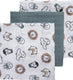 Meyco baby animal hydrofiele doeken - 3-pack - multicolour - 70x70cm