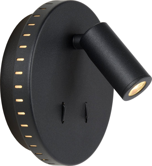 Lucide bentjer - bedlamp wandlamp - ø 14 cm - led - 3000k - zwart