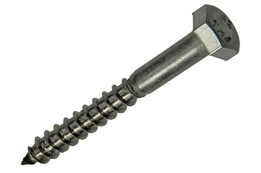 Mack 1020009 - houtdraadbout roestvrijstaal 12 st 6 x 50 mm | 5 stuks