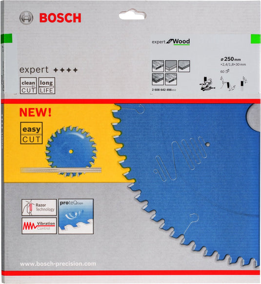 Bosch cirkzb exp wood k v 250x30x2.4 1.8 60t