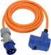 Brennenstuhl cee camping verlengkabel 3m kabel in oranje (cee-stekker en haakse koppeling incl. geaarde combistekkerdoos met led-spanningsindicator, 230v 16a, voor continu gebruik buitenshuis, made in germany)