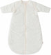 Jollein baby slaapzak winter met afritsbare mouw 110cm - rond - rib ivory - winterslaapzak