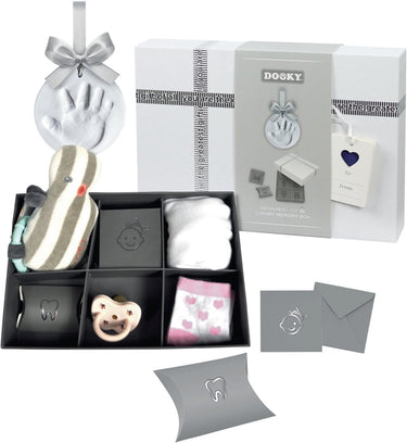 Dooky ornament kit – baby hand- en voetafdruk in klei met memory box – huidvriendelijk eenvoudig te maken – kraam- of cadeau geschenk