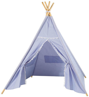 Luxe tipi tent blauw met lichtjes, 128cm