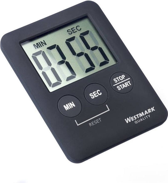 Westmark digitale kookwekker met magneet zwart 7x5.3x0.8cm