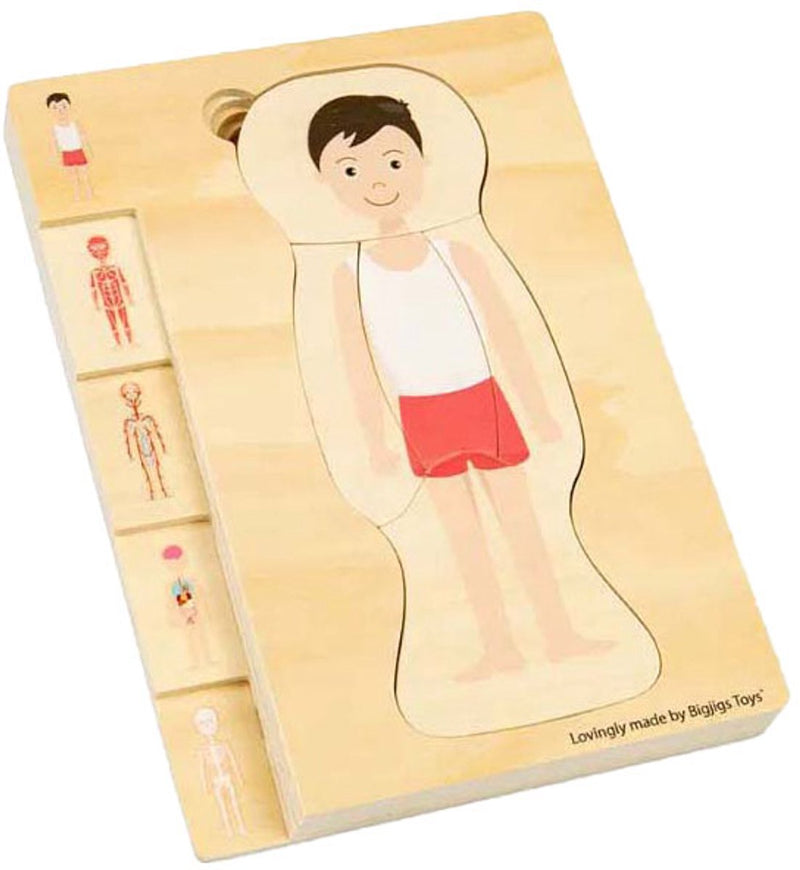 Load image into Gallery viewer, Bigjigs houten anatomiepuzzel - jongen, 26st.
