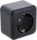 Q-link stopcontact â€“ wandcontactdoos met kinderbeveiliging â€“ opbouw â€“ met randaarde â€“ zwart