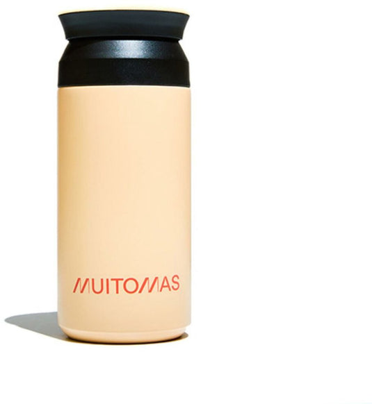 Muitomas thermofles - dubbel geïsoleerde voering - 350ml – 12 uur warm of 24 uur koude dranken - peach fuzz