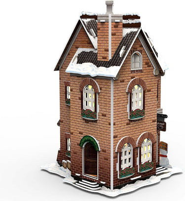 Cubic fun 3d puzzel klompenmakerij led verlichting kerstdorp speelgoed.