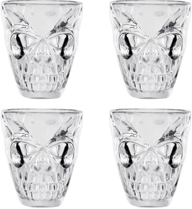 Boland - set 4 plastic shotglaasjes schedel - horror - horror