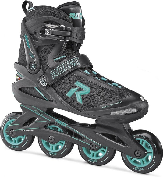 Icon inline skates softboot dames 80 mm 82A zwart aqua maat 40