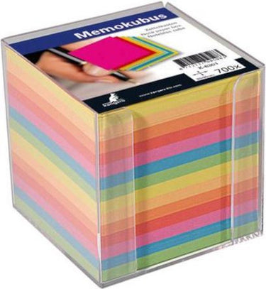 Kangaro memokubus - 9,5x9,5cm - gevuld - 700 vel gekleurd papier