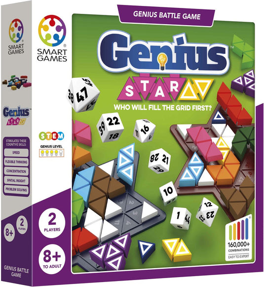 Smartgames genius star - snel strategisch denkspel - meer dan 160.000 puzzelcombinaties - solospel 2 spelers - vanaf 8 jaar