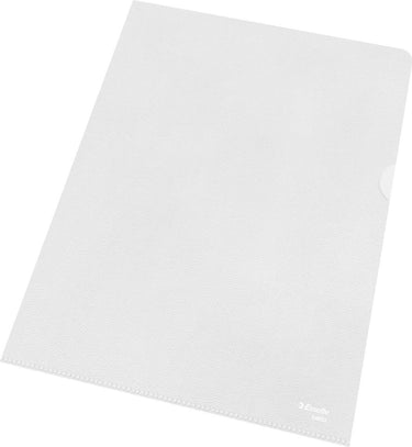 Esselte pp zichtmap - 30% pre-consumer gerecycled plastic - a4 - transparant - 100 insteekhoezen