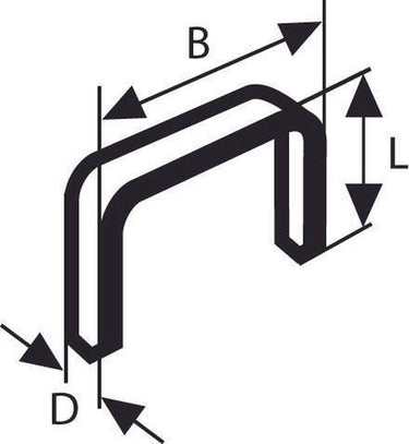 Bosch - niet met platte draad type 54 12,9 x 1,25 x 8 mm