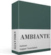 Ambiante cotton uni topper hoeslaken - eenpersoons - dark green