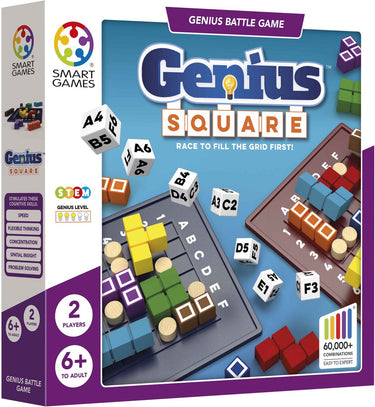 Smartgames genius square - snel strategisch denkspel - meer dan 62.000 puzzelcombinaties - solospel 2 spelers - vanaf 6 jaar