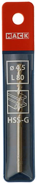 Mack 1018405 - metaalboor hss g din 338 ø 4,5 x 80 mm | 5 stuks