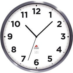 Wandklok voor buiten alba horextra analoog zilver wit