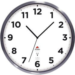 Wandklok voor buiten alba horextra controlled analoog zilver wit