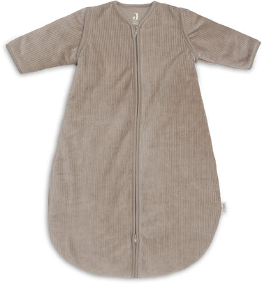 Jollein slaapzak met afritsbare mouw rond 110cm rib milky coffee