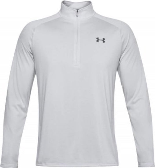 Under armour ua tech 2.0 1 2 zip-gry heren sporttrui - halo grijs - wit