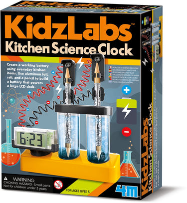 4m wetenschap en spel - bouw je keukenwetenschapsklok - bouwpakket - kidzlabs - 5+