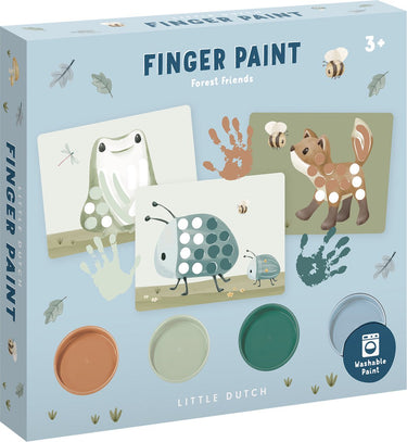 Little dutch vingerverf forest friends - complete set - cadeautip - creatief speelgoed