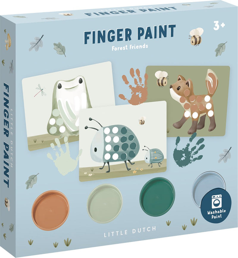 Load image into Gallery viewer, Little dutch vingerverf forest friends - complete set - cadeautip - creatief speelgoed
