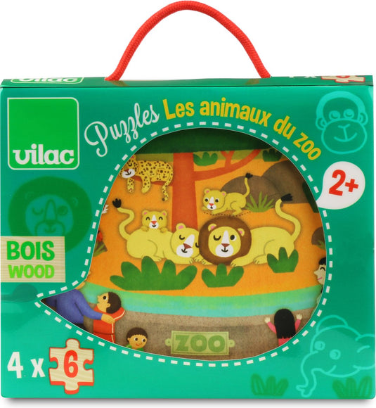 Vilac houten puzzel dierentuin - educatief speelgoed in houten doos.