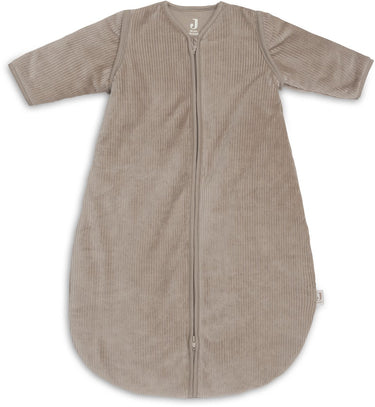 Jollein slaapzak met afritsbare mouw rond 90cm rib milky coffee
